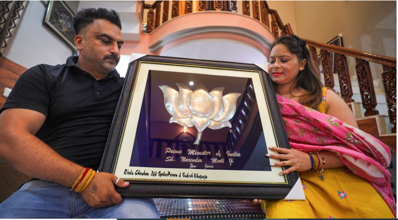 Jammu jeweller designed silver lotus flower for Modi’s third term as PM